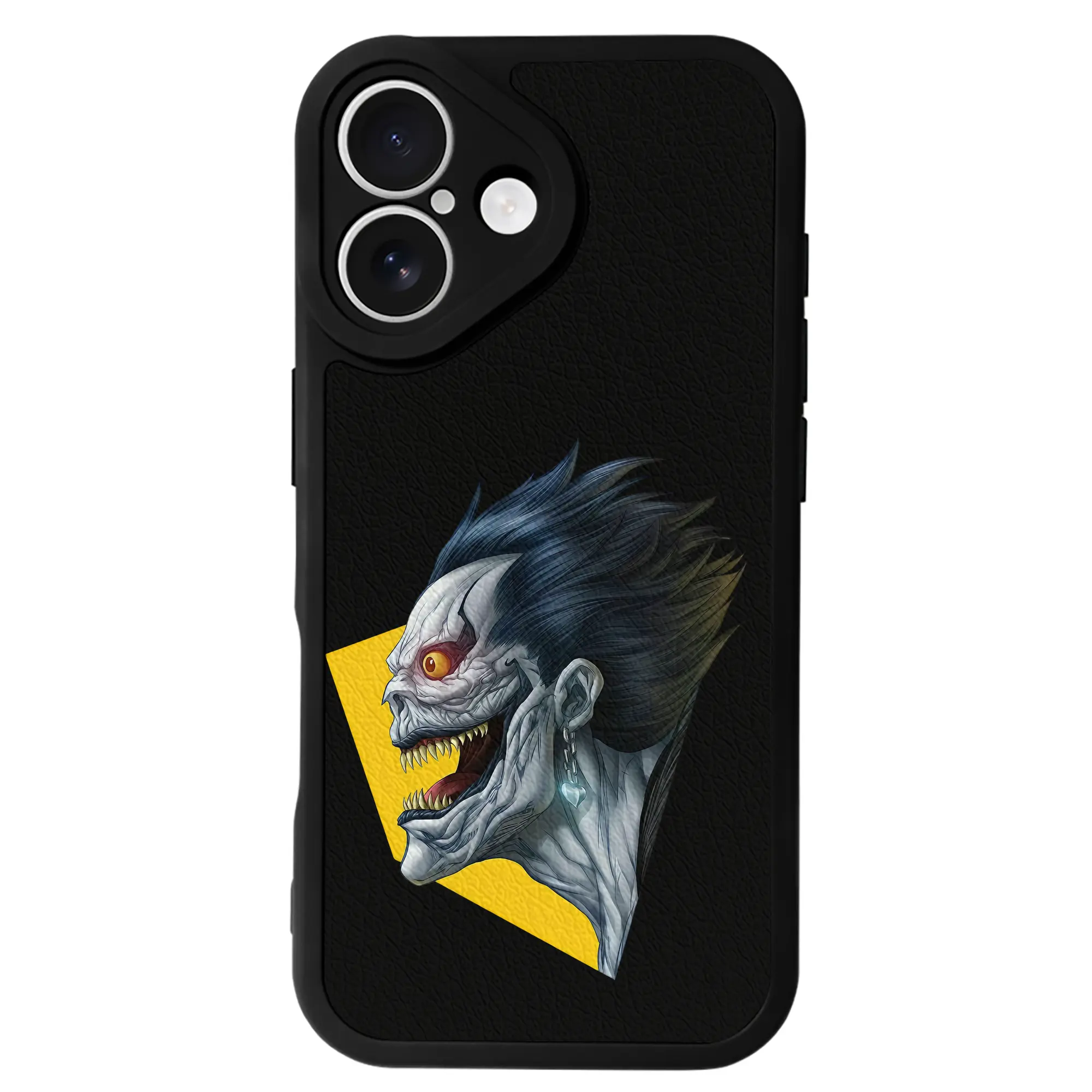 デスノート グッズ,リューク - IPhone 16シリーズ対応 ・ シリコンスマホケース ・ レザー調 ・ 高精度フィット ・ 耐衝撃 ・ ワイヤレス充電対応 ・ 精密カット